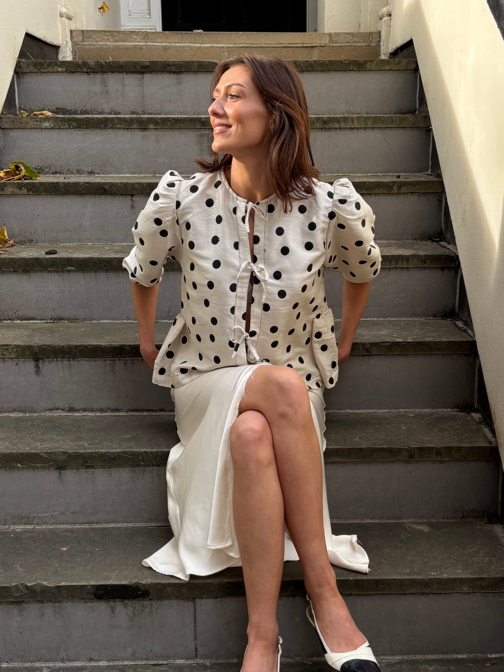 Maly Top - Patterned Silk